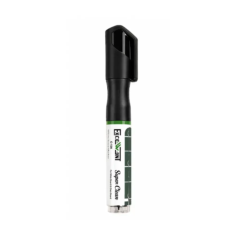 ماژیک وایت برد نوک گرد شارژی سبز سری سوپر کلین (برند اکسلنت).webp