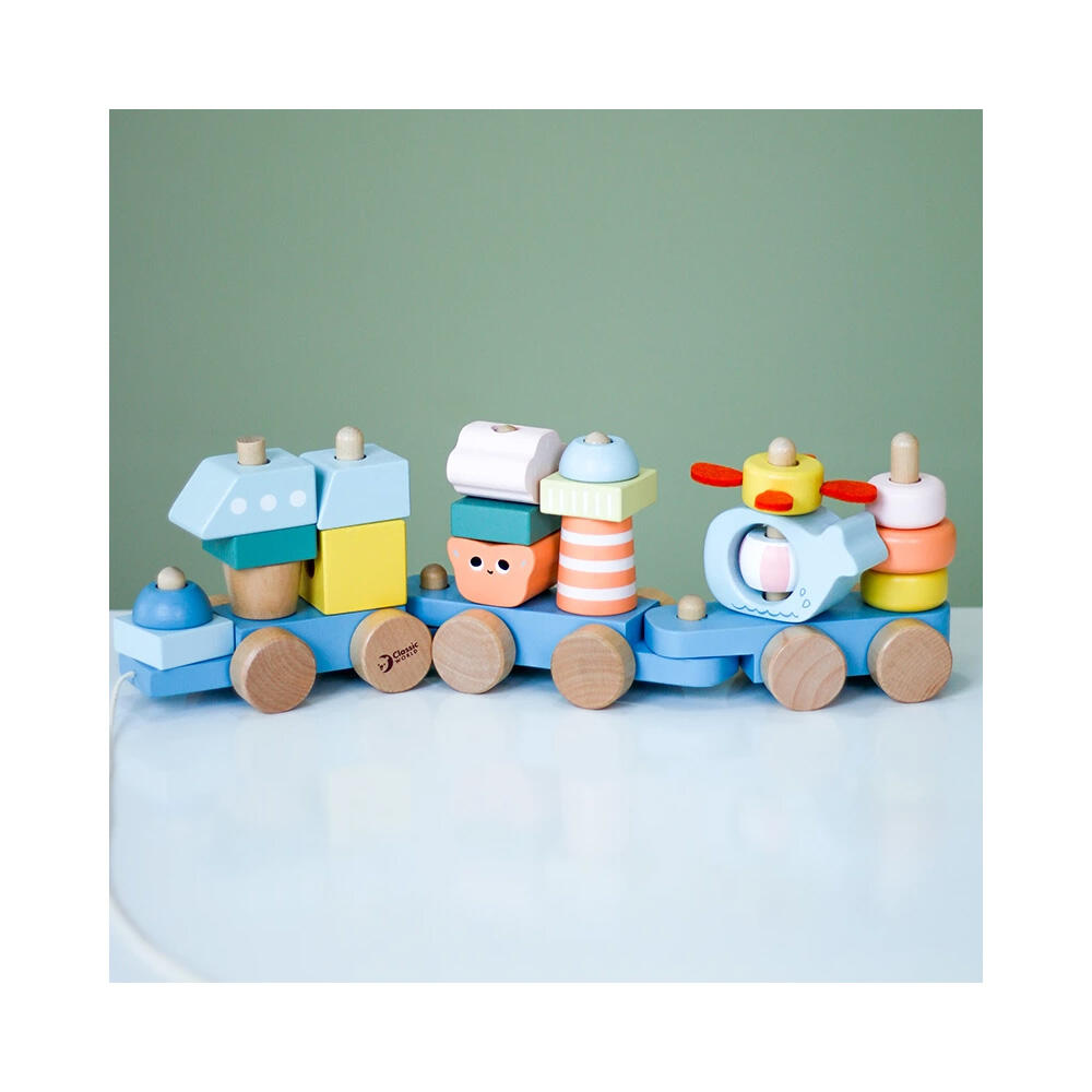 قطار مونته سوری چوبی Pull Oceans (برند کلاسیک ورلد)-10.jpg