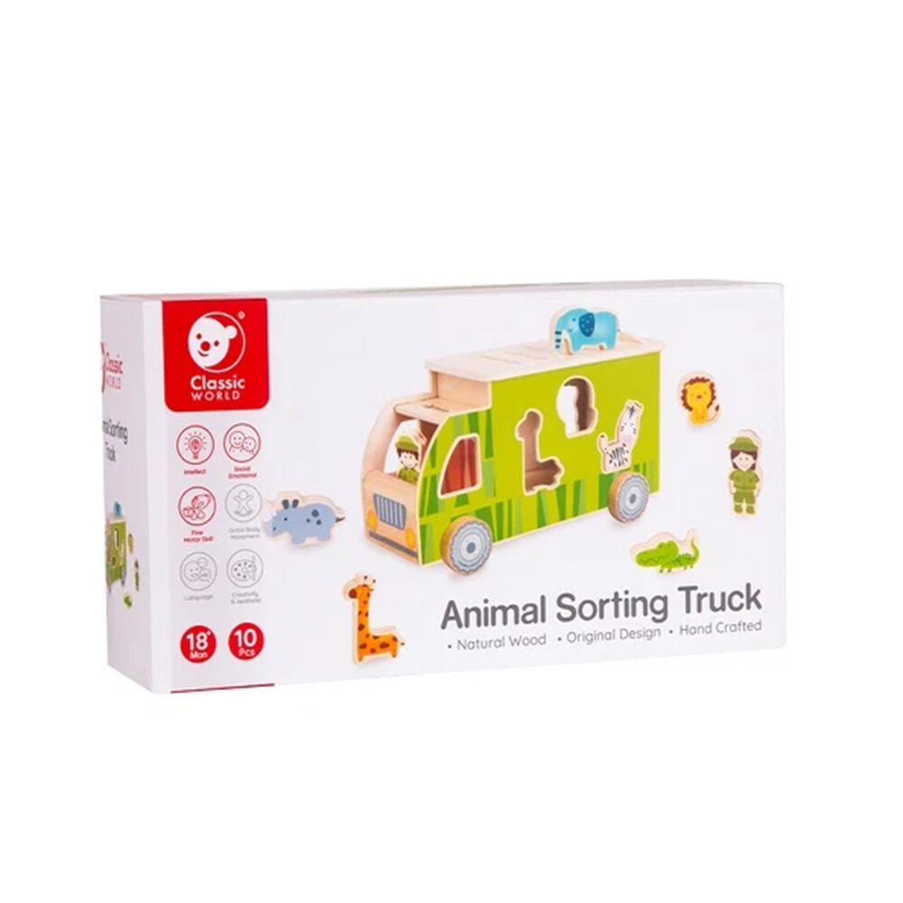 جورچین چوبی کامیون حیوانات Animal Sorting Truck (برند کلاسیک ورلد)-4.jpg