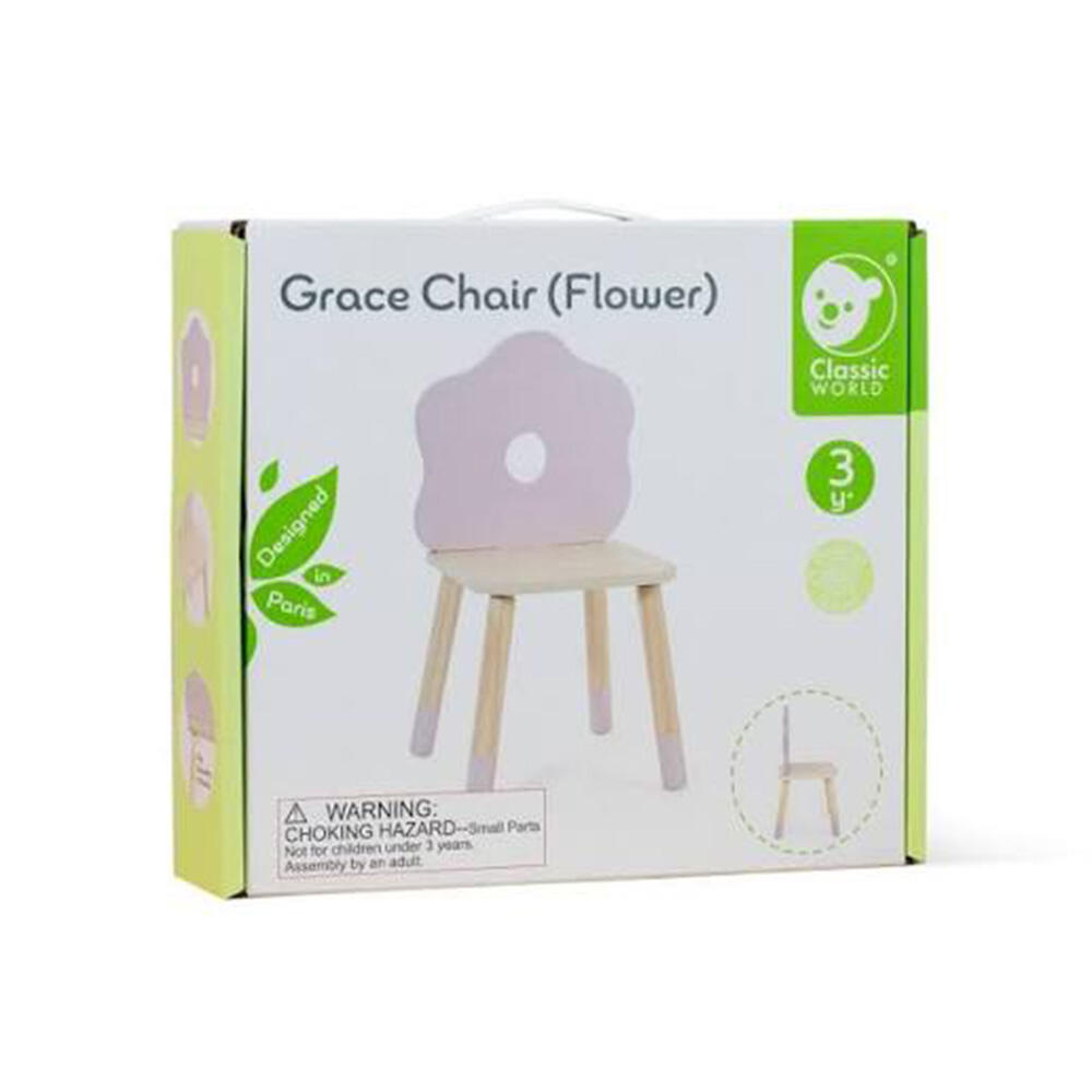 صندلی کودک چوبی مدل گل Grace Chair Flower (برند کلاسیک ورلد)-۳.jpg