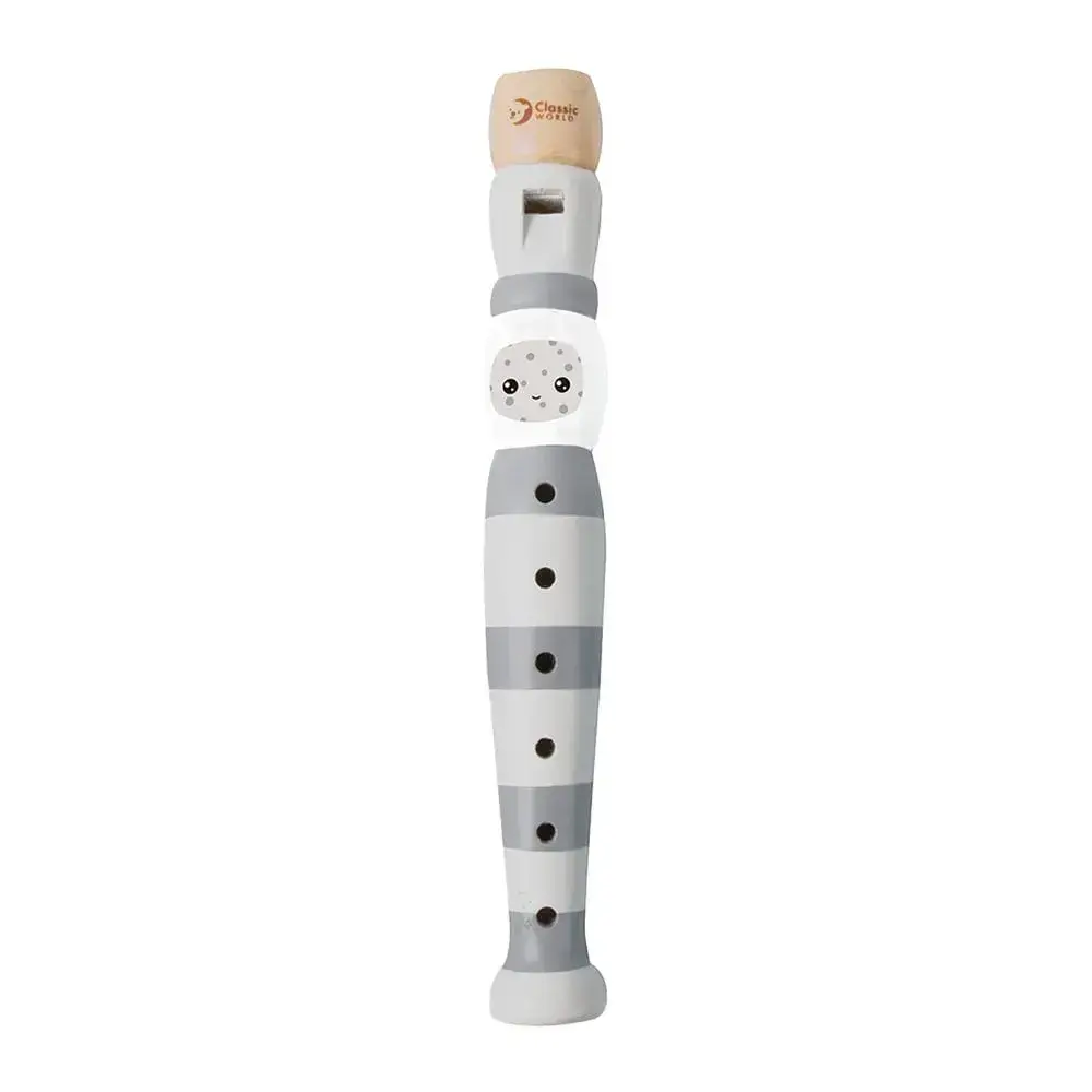 فلوت کودک چوبی طرح ماه Flute (برند کلاسیک ورلد).webp