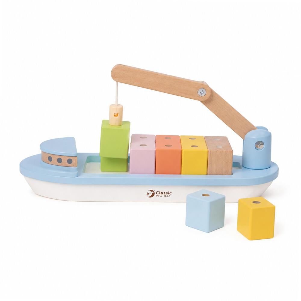 اسباب بازی قایق بلوک چوبی Block Boat (برند کلاسیک ورلد)-1.jpg
