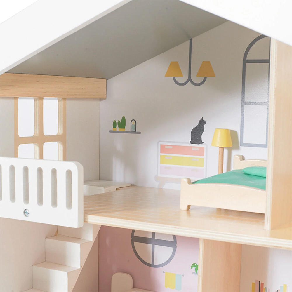 خانه عروسکی چوبی Happy Villa Doll House (برند کلاسیک ورلد)-۸.jpg